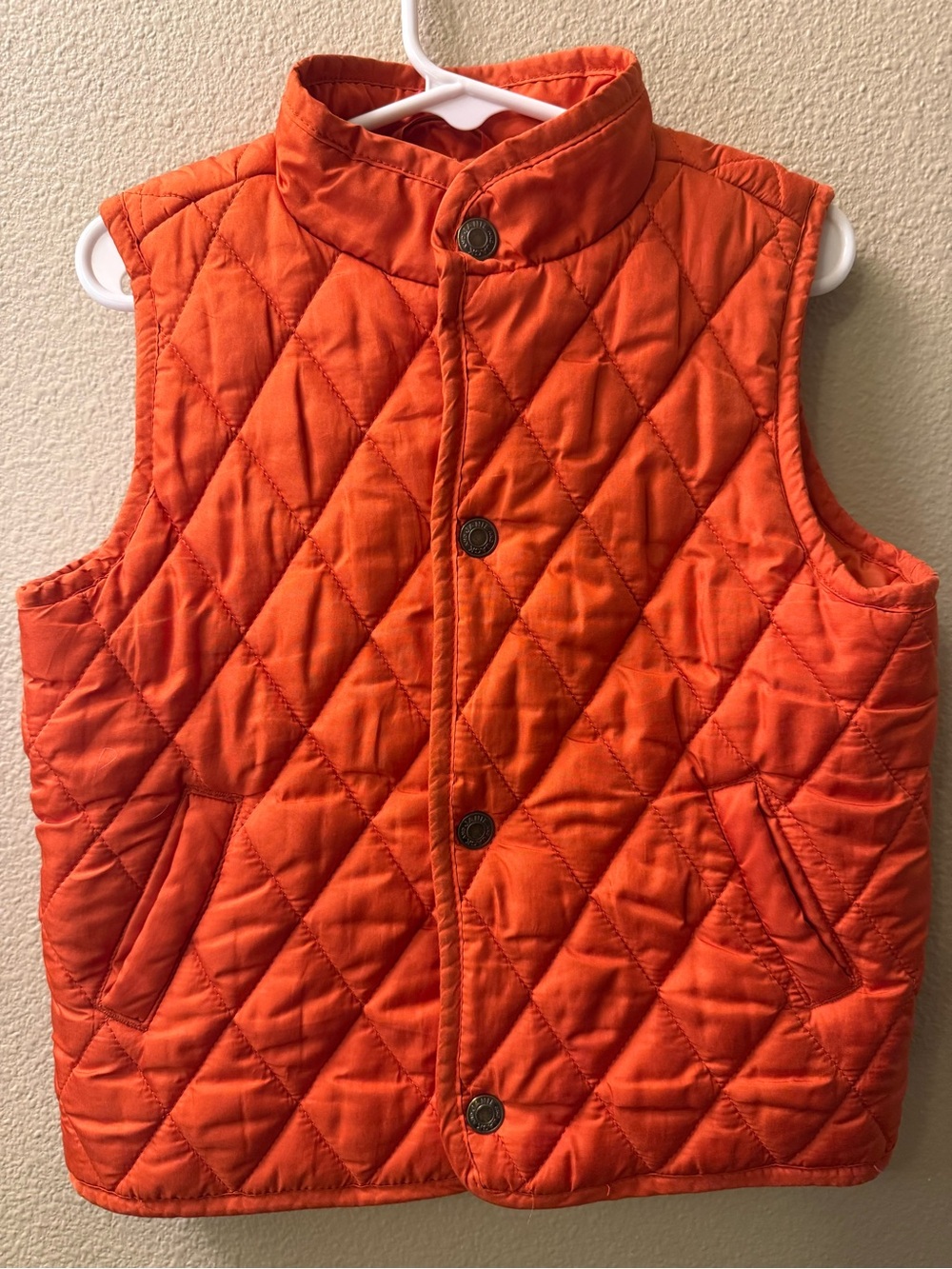 Janie and Jack Quilted Orange Vest